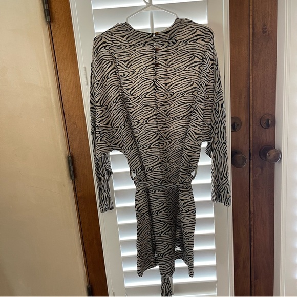 Nanushka Hierro Zebra Print Long Sleeve Minidress, Small - Picture 9 of 14